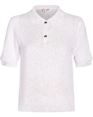 Genny Sequin Maglieria Knitwear - White