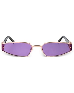 DSquared² Geometric-Frame Sunglasses - Purple