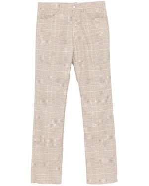 McQueen チェック パンツ - ナチュラル