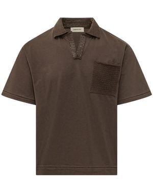 Atomo Factory T-Shirt Con Colletto Polo - Marrone