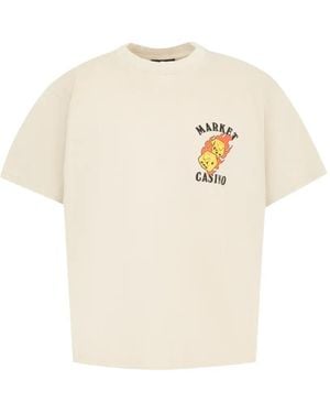 Market Flaming Dice Short-Sleeves T-Shirt - White