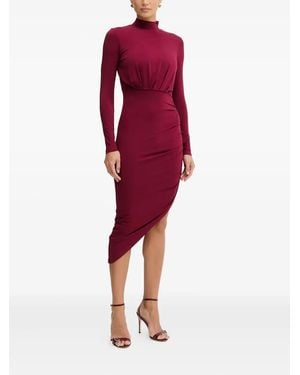 Silvian Heach Mini-Jurk Met Ruches En Hoge Hals - Rood