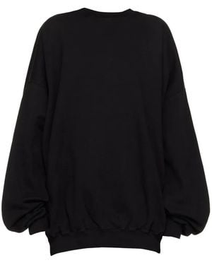 Rick Owens Crew-Neck Oversized Sweater - Black