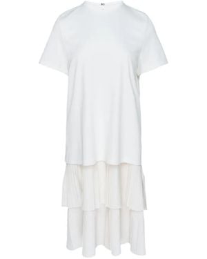 Club21 Collection Georgette Lucy Pleated Skirt Dress - White