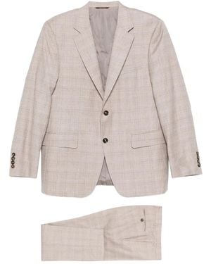 Canali Karierter Anzug - Natur