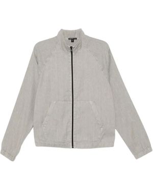 James Perse Zip-Up Raglan-Sleeve Track Jacket - Grey