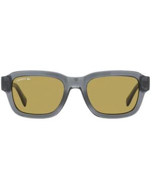 Lacoste Rectangular Pique Texture Sunglasses - Grey