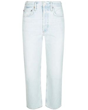 Agolde Jean Droit 90S Crop - White