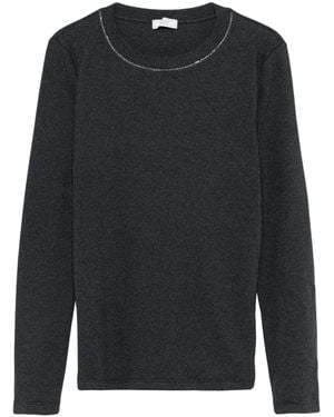 Peserico Punto Luce-Trim Jersey Top - Black