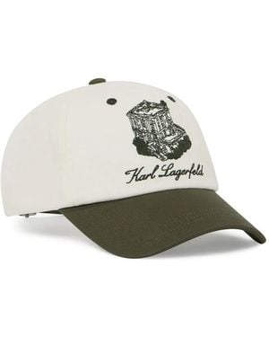 KARL LAGERFELD Graphic-Print Baseball Cap - White