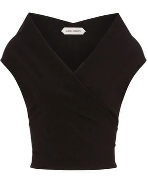 Alberta Ferretti Stretch Wool Top - Black
