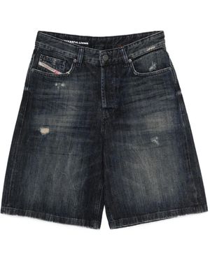 DIESEL De-Sire Distressed-Detail Shorts - Gray