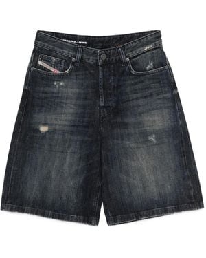 DIESEL De-Sire Distressed-Detail Shorts - Gray