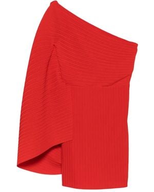 Solace London One-Shoulder Mini Dress - Red