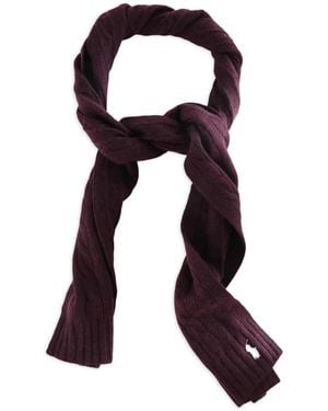 Polo Ralph Lauren Logo-Embroidered Scarf - Black