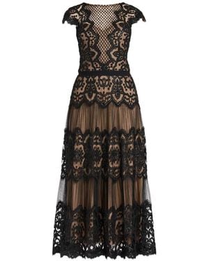 Tadashi Shoji Elzy Sequin-Embellished Lace-Overlay Midi Dress - White