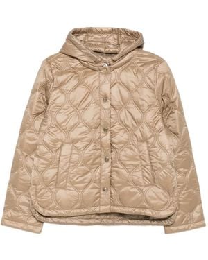 Marella Quilted Hooded Jacket - Natural