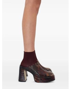 Miista 90Mm Platform Mules - Brown