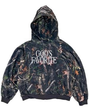 PRAYING God's Favorite Camouflage-Print Hoodie - Blue