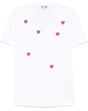 COMME DES GARÇONS PLAY Heart-Print T-Shirt - White