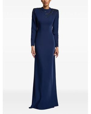 Cristallini Nemesis Long-Sleeve Maxi Dress - Blue