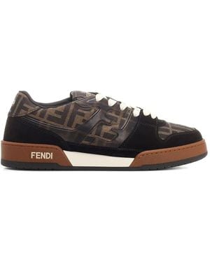 Fendi Ff Jacquard Trainers - Brown
