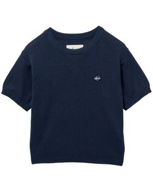 AAPE BY A BATHING AP Logo-Patch Short-Sleeve Jumper - Blue