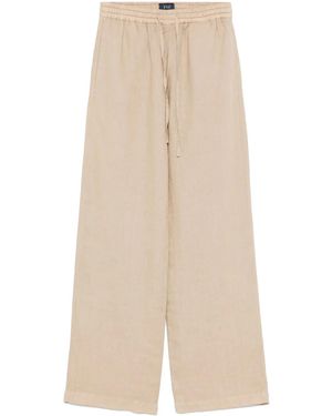 Fay Linen Straight-Leg Pants - Natural