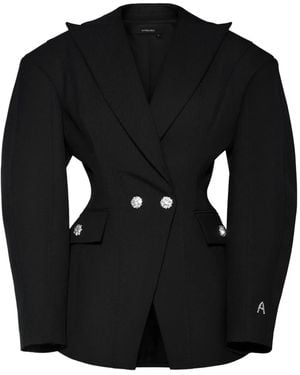 ANOUKI Double-Breasted Blazer - Black