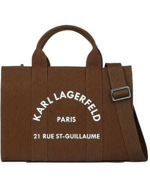 KARL LAGERFELD Medium Rue St-Guillaume Tote Bag - Brown