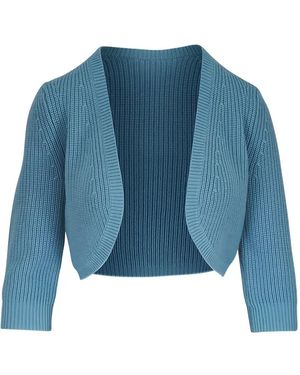 Michael Kors Knitted Cropped Cardigan - Blue