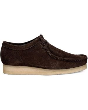 Clarks Wallabee Suede Loafers - Brown