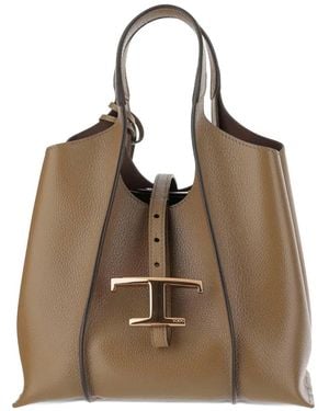 Tod's Tバックル ショルダーバッグ - ブラウン