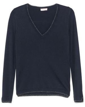 Liu Jo Lurex-Detail Top - Blue