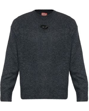 DIESEL K-Areeso Logo Cut-Out Jumper - Grey