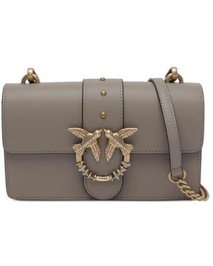 Pinko Mini Love One Shoulder Bag - Gray