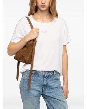 Zadig & Voltaire Baby Jane Western Used Bag - White