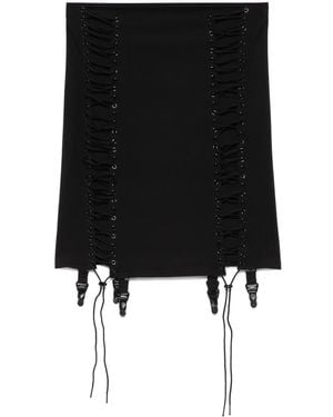 Maison Close Minigonna Con Bretelle - Nero