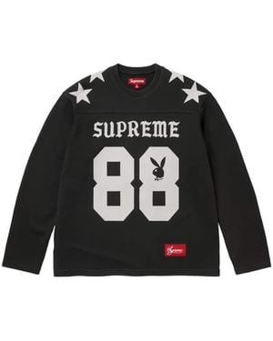 Supreme Playboy Star-Print T-Shirt - Black