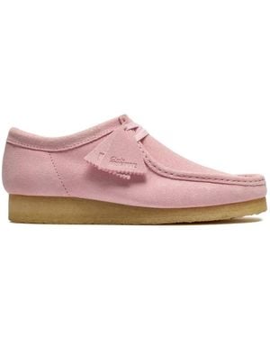 Clarks Wallabee Suede Desert Boots - Pink