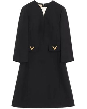 Valentino Garavani Vgold Crepe Couture Dress - Black