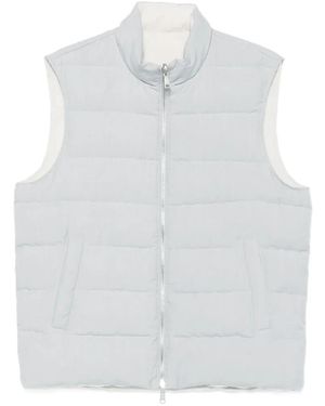Eleventy Quilted Padded Gilet - Gray