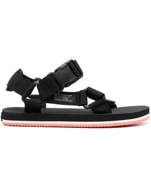Levi's Tahoe Side Logo-Patch Sandals - Black