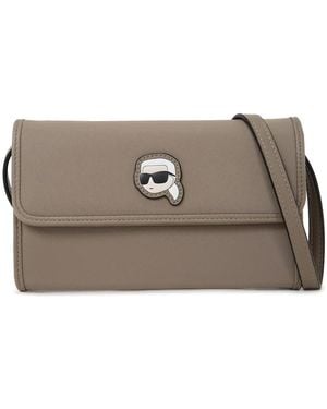 Karl Lagerfeld Ikon Crossbody Wallet - Brown
