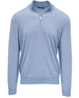 Gran Sasso Zip-Up Jumper - Blue