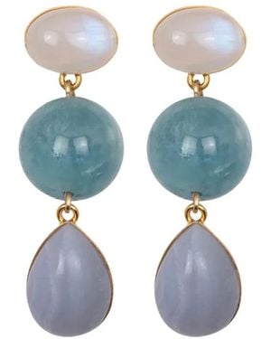 Jennifer Behr Natalia Oorbellen - Blauw