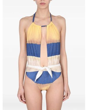 Alberta Ferretti Halterneck Swimsuit - Blue