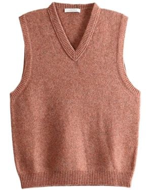 Lemaire Gilet En Maille À Col V - Brown