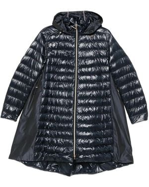 Herno Quilted Hooded Coat - Blue