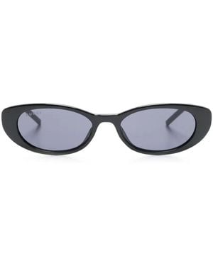 Gucci オーバルフレーム サングラス - ブラック